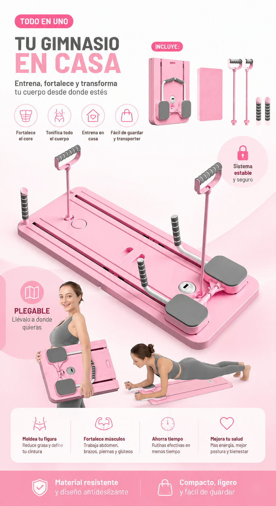 🩷✨TABLA DE PILATES MULTIFUNCIONAL✨🩷