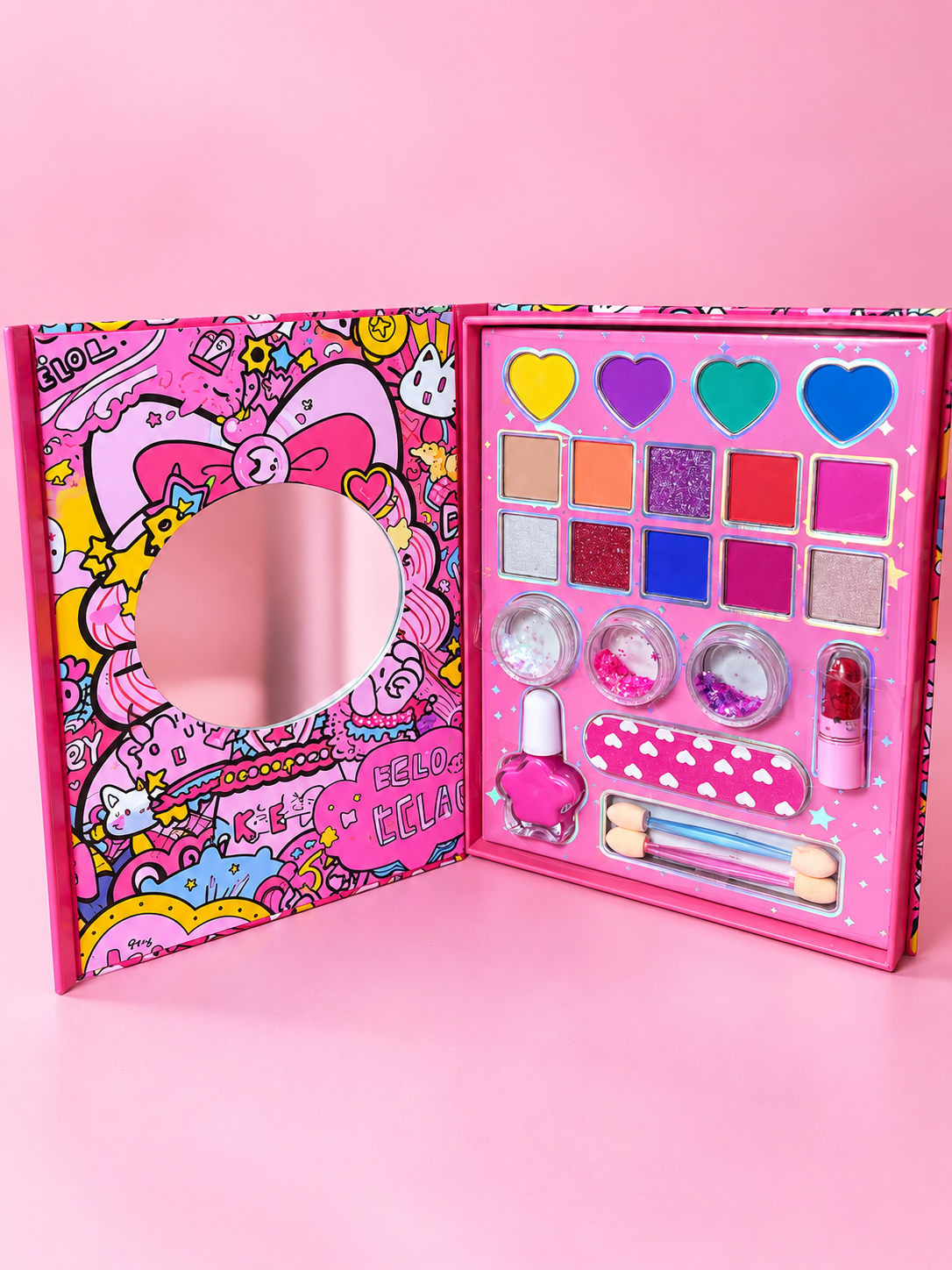 Paleta Kawaii Rosa de Maquillaje